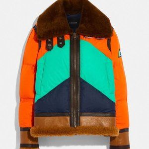 Coach Shearling Aviator Jacket  - Size L